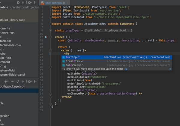 WebStorm: ottimo per scrivere codice JS