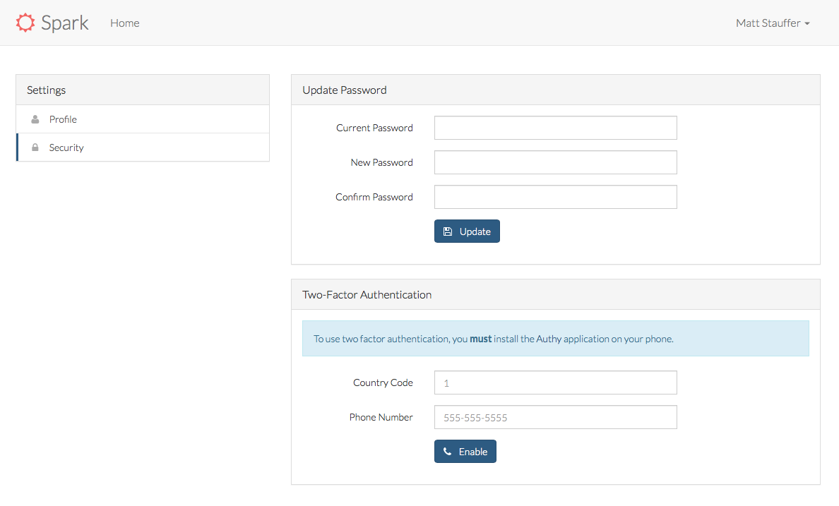 laravel spark