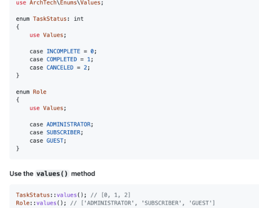 Enum php